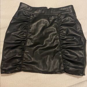 zara faux leather skirt
